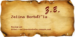 Zelina Borbála névjegykártya